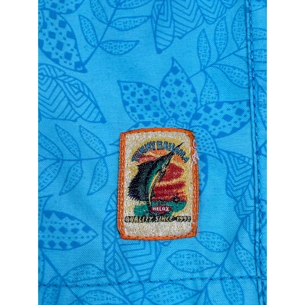 Tommy Bahama Relax Mens XL Swim Trunks Blue Floral Cargo Pocket‎ Mesh Lined